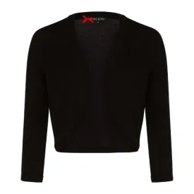 3/4 Sleeve Black Stretch Shrug Bolero
