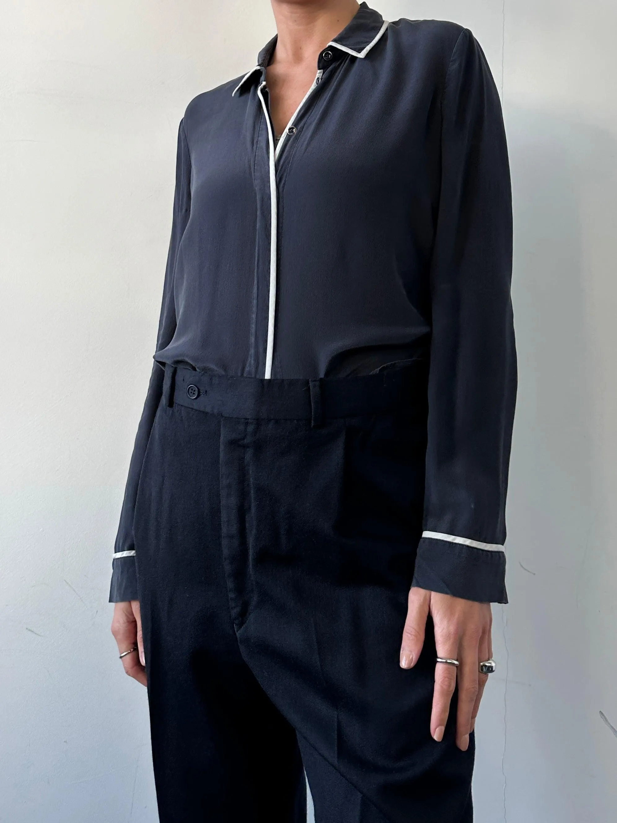 Armani Jeans Pyjama Silk Shirt - M