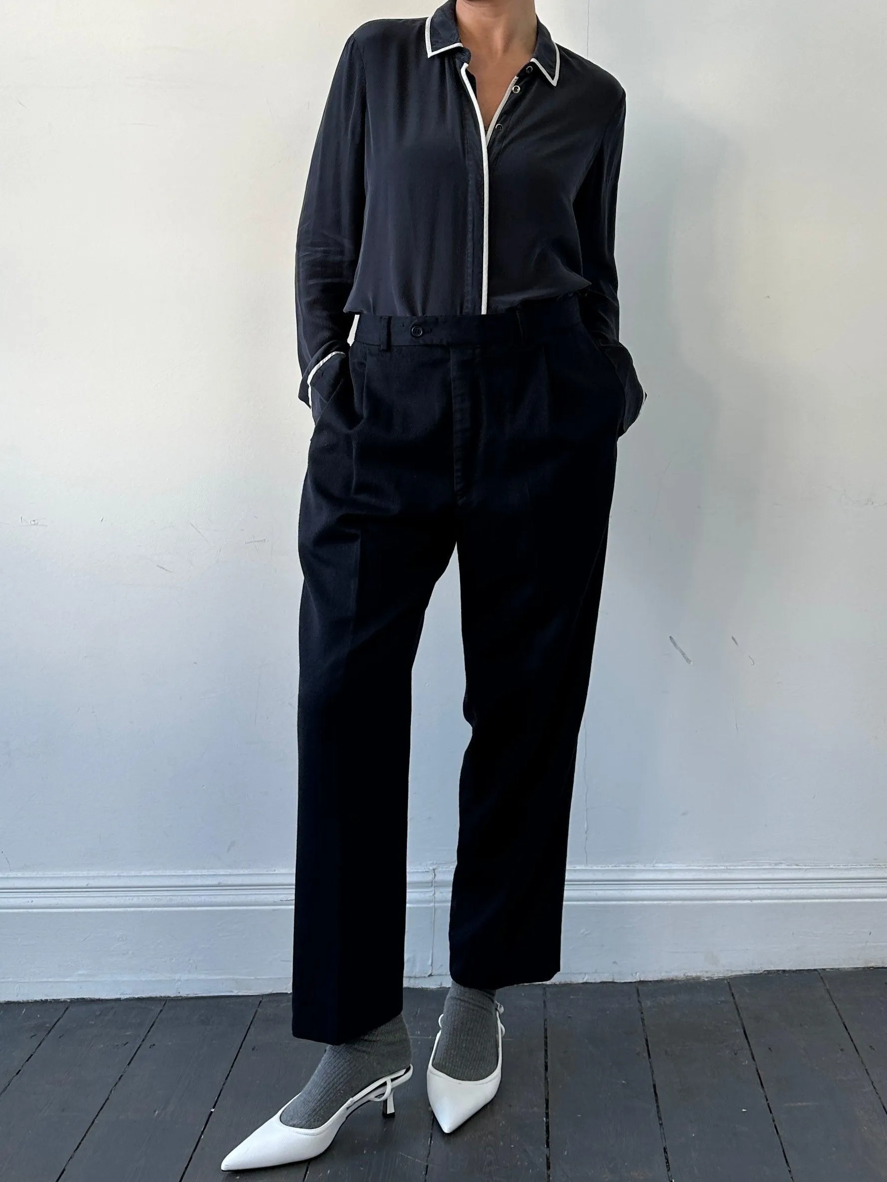 Armani Jeans Pyjama Silk Shirt - M
