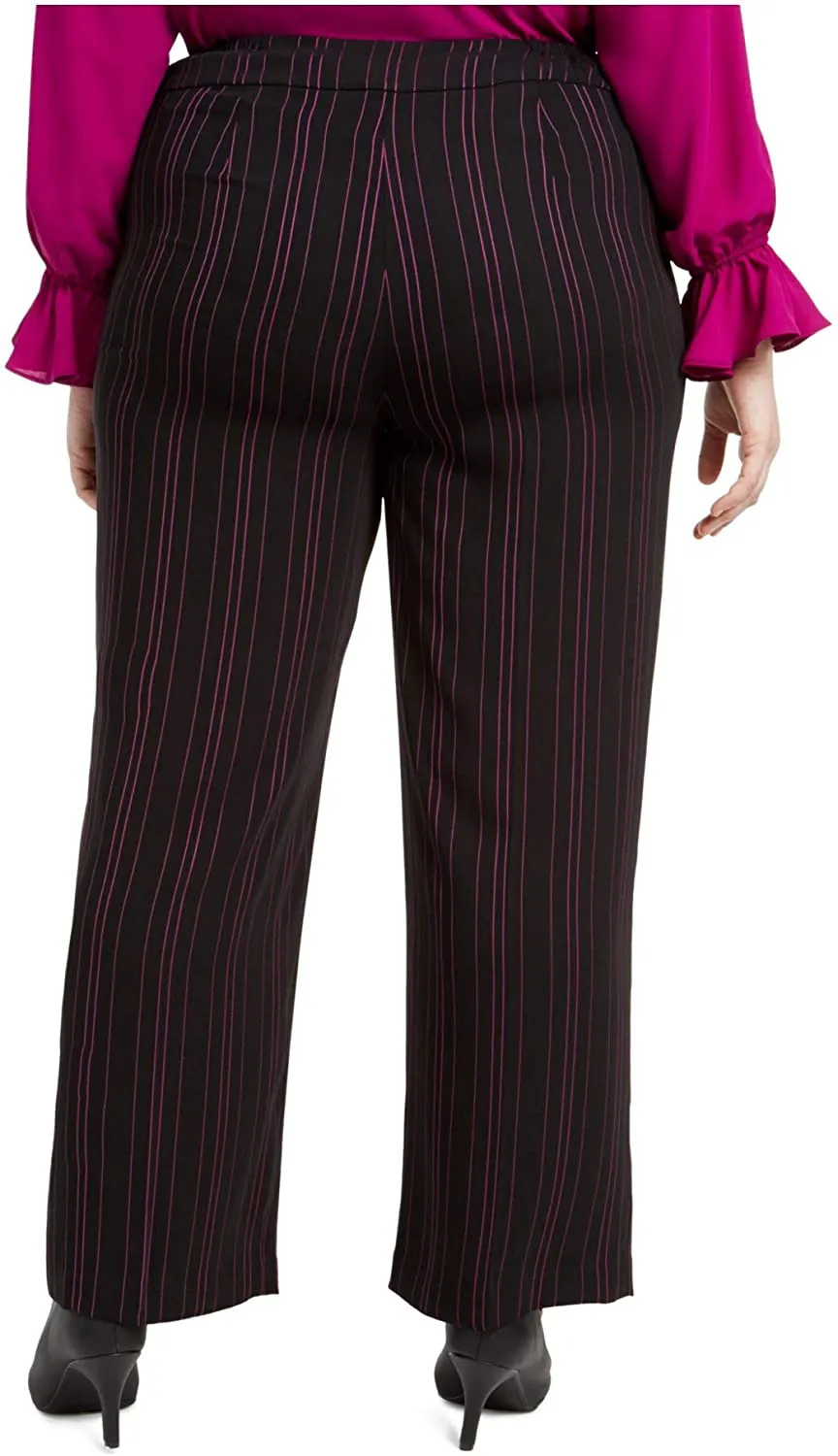 bar III Womens Plus Striped Suit Separate Wide Leg Pants