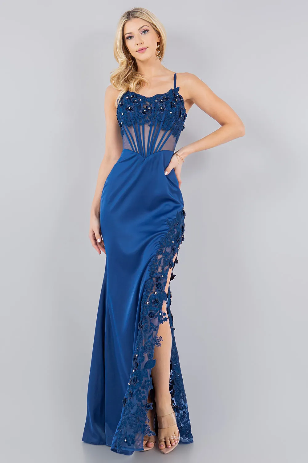 Bliss Strapless Sequin Corset Prom Gown for Women, Sizes XS-3XL