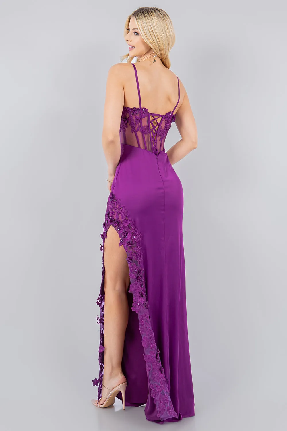 Bliss Strapless Sequin Corset Prom Gown for Women, Sizes XS-3XL