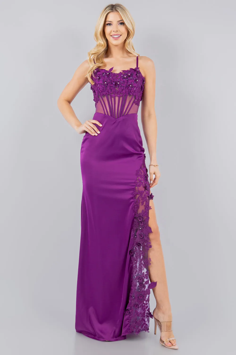 Bliss Strapless Sequin Corset Prom Gown for Women, Sizes XS-3XL