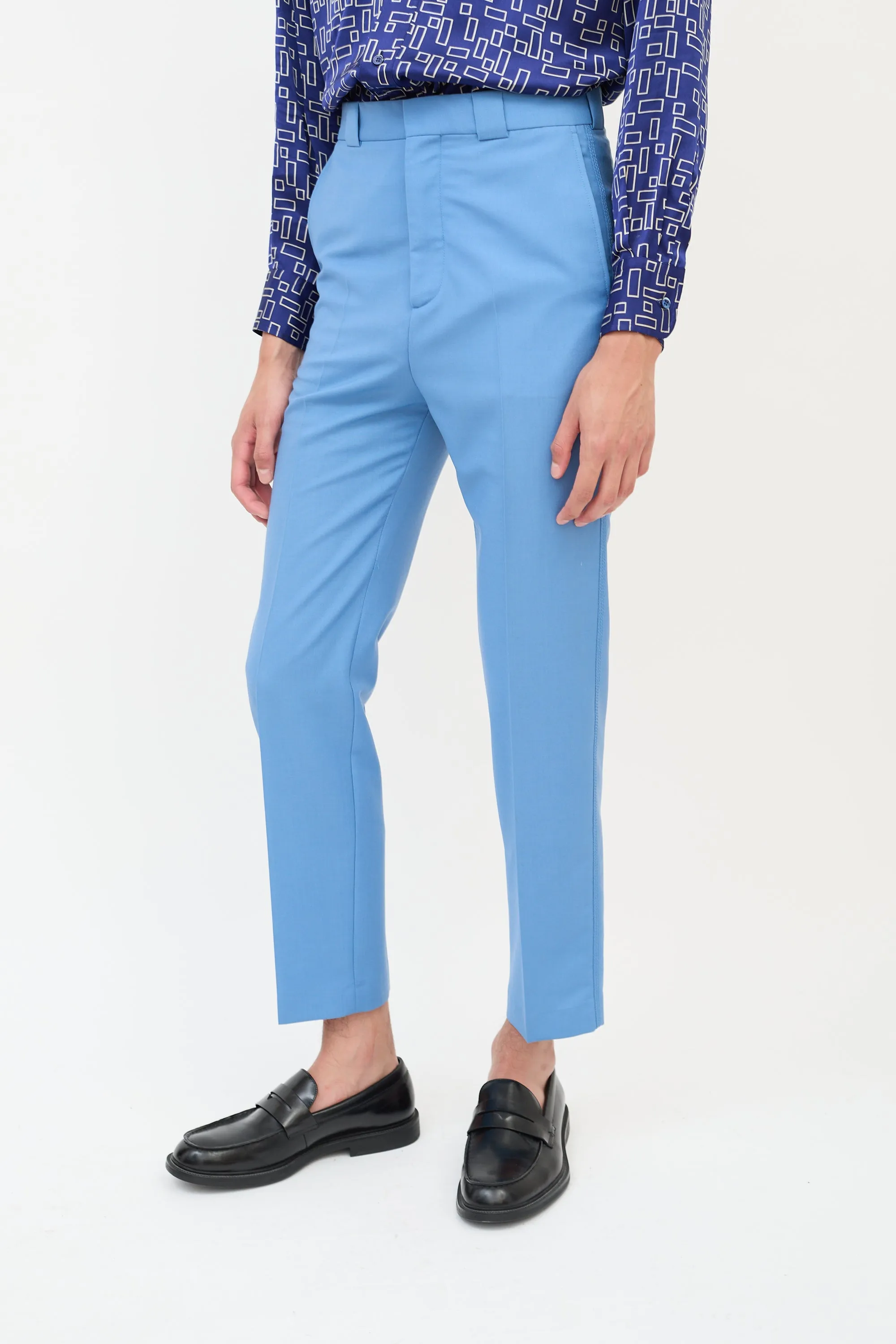 Blue Wool & Mohair Suit
