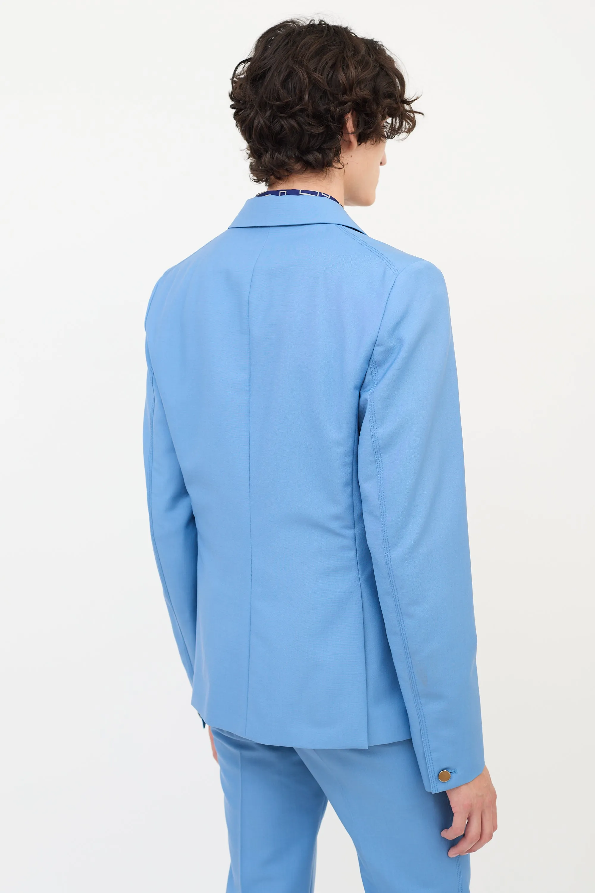 Blue Wool & Mohair Suit