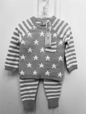Bonjour Bebe Grey Star Knitted Set