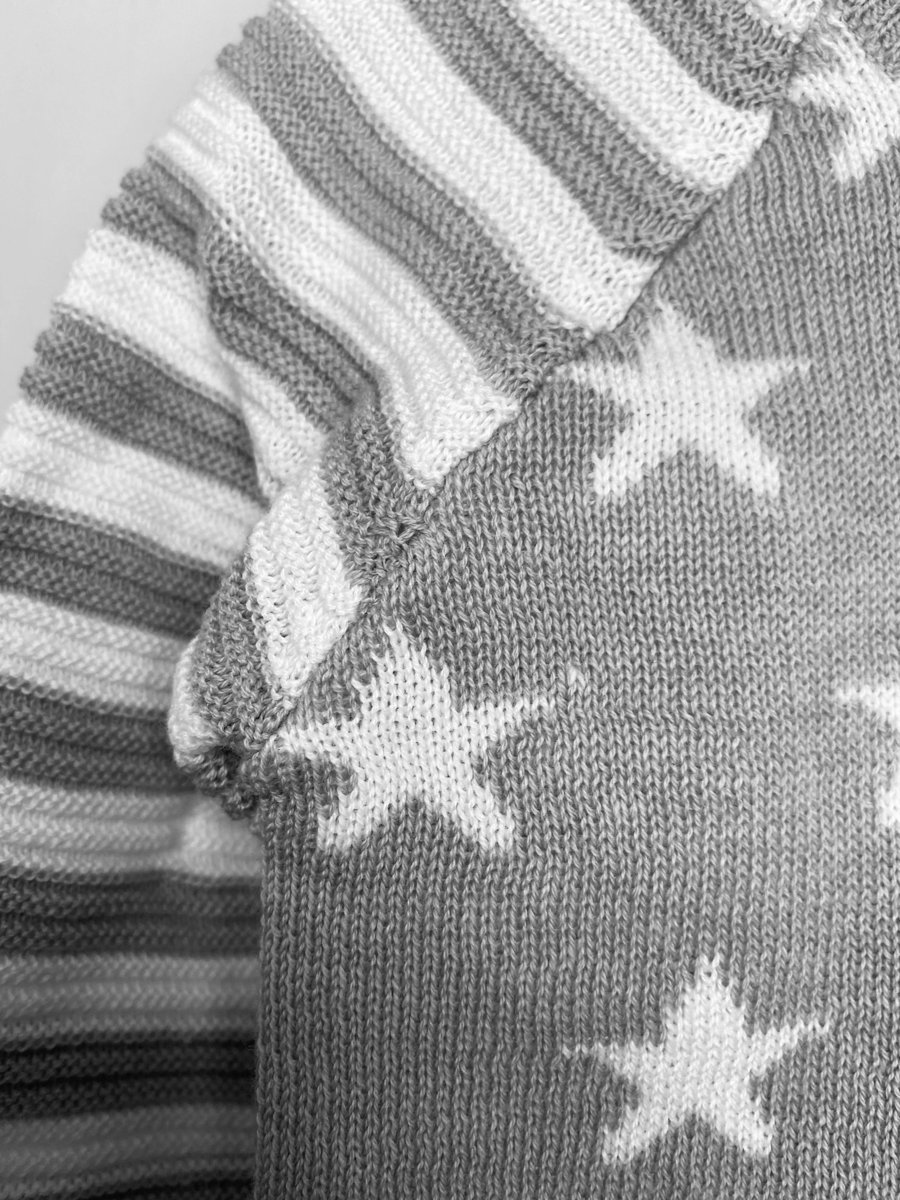Bonjour Bebe Grey Star Knitted Set