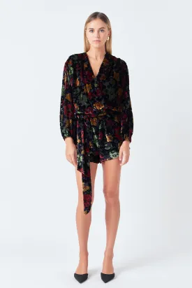 Burnout Velvet Romper