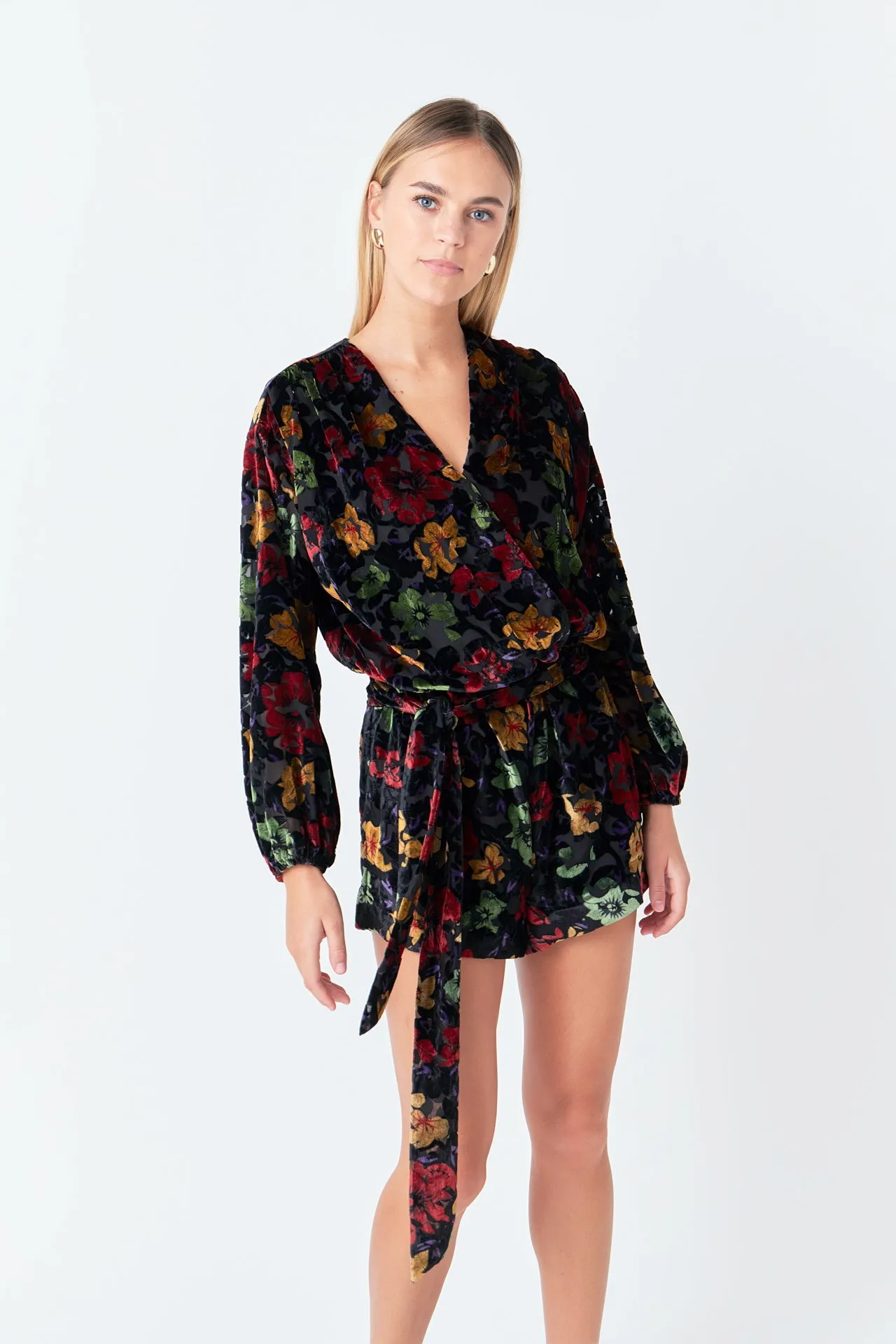 Burnout Velvet Romper