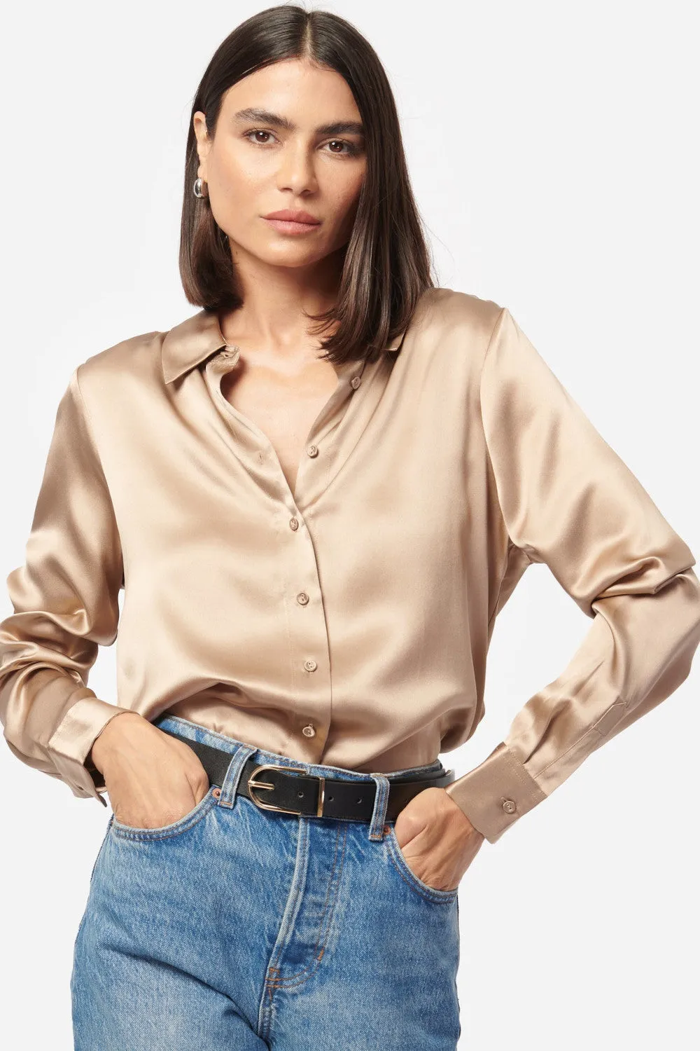 Cami NYC Crosby Blouse in Champagne