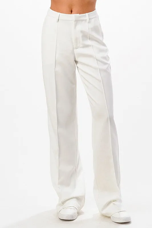 Carrie High Wasted Pin Tuck Slim Pant