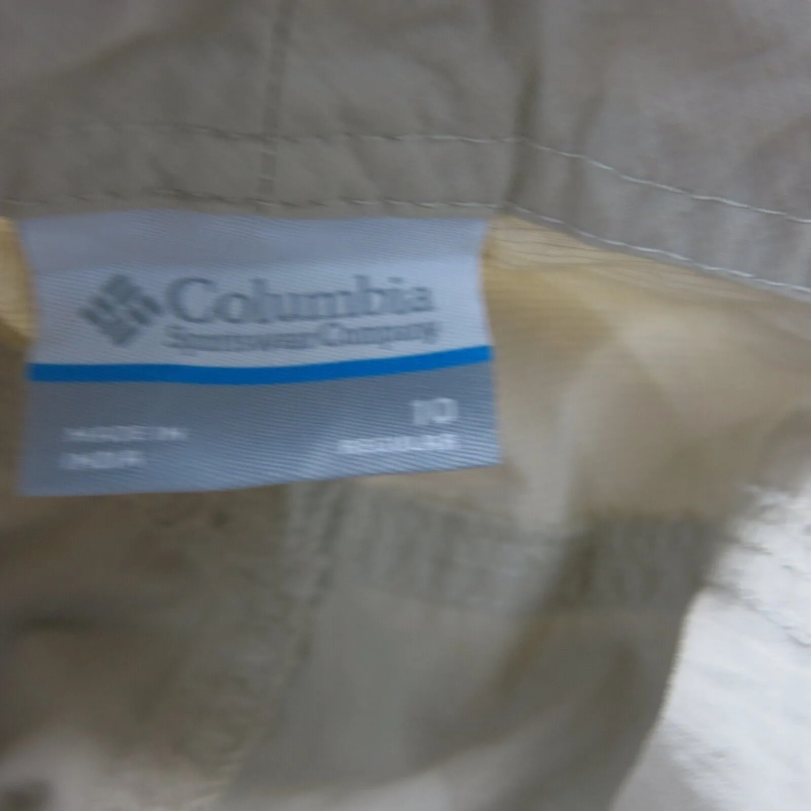 Columbia Sportswear Womens Chino Pant Wide Leg Pockets Mid Rise Beige SZ 10 Reg