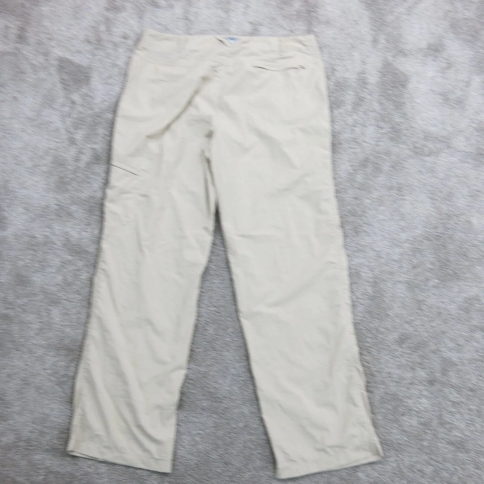 Columbia Sportswear Womens Chino Pant Wide Leg Pockets Mid Rise Beige SZ 10 Reg