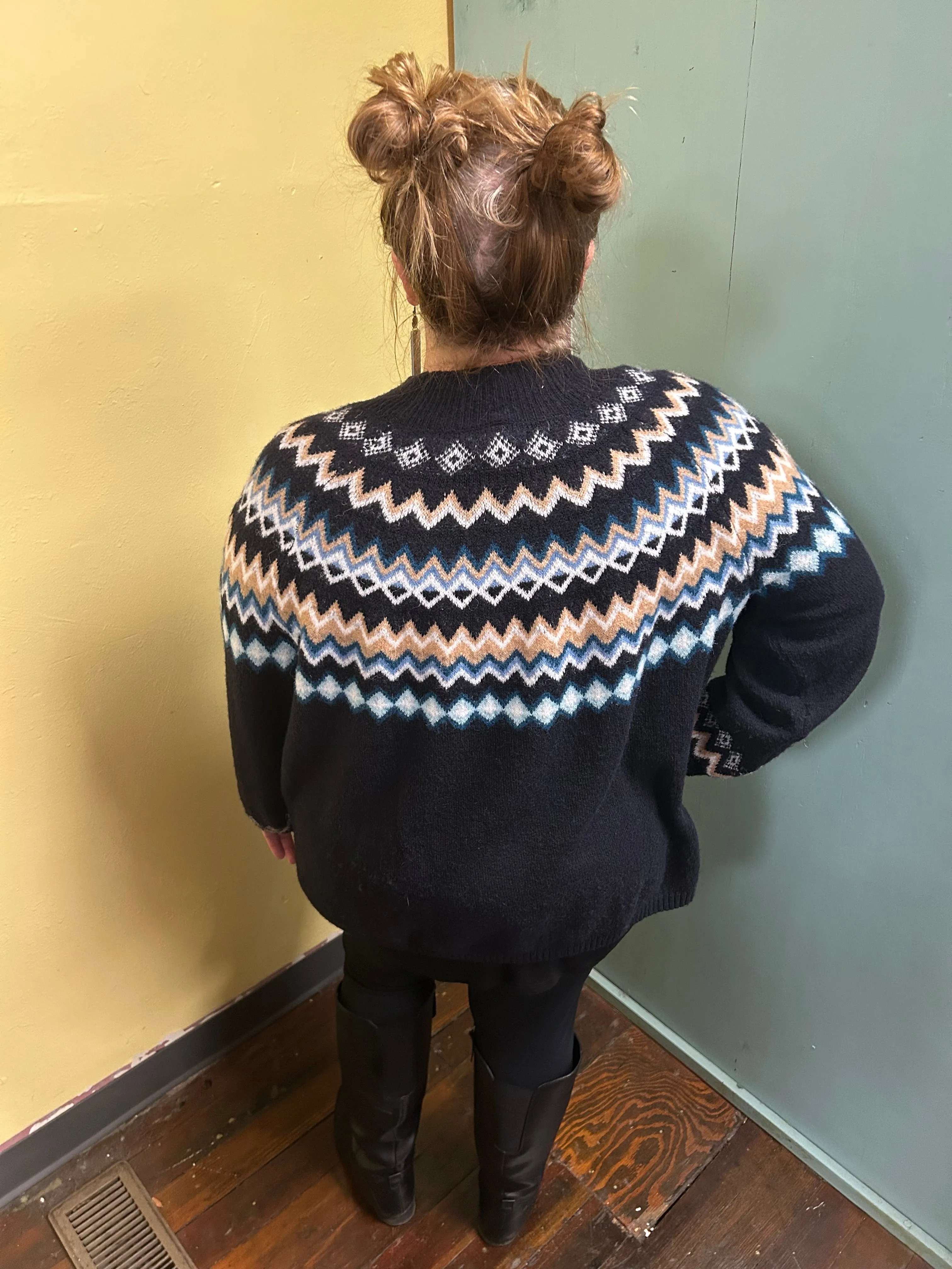 Croft & Barrow Blue Fair Isle Sweaters, 3xl