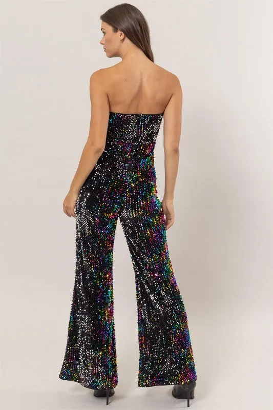 Dancing Queen Sequin Velvet Jumpsuit
