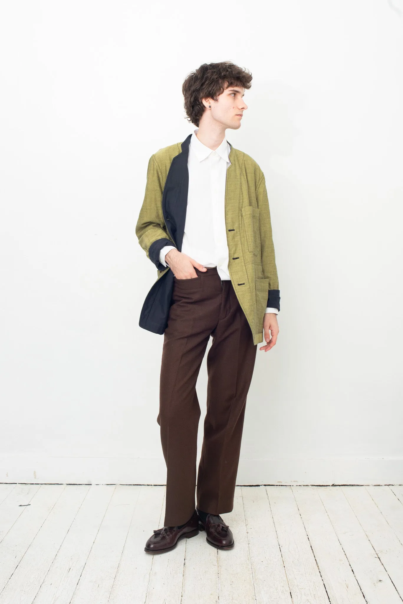 Dirk Bikkembergs 2000's wool brown straight trousers