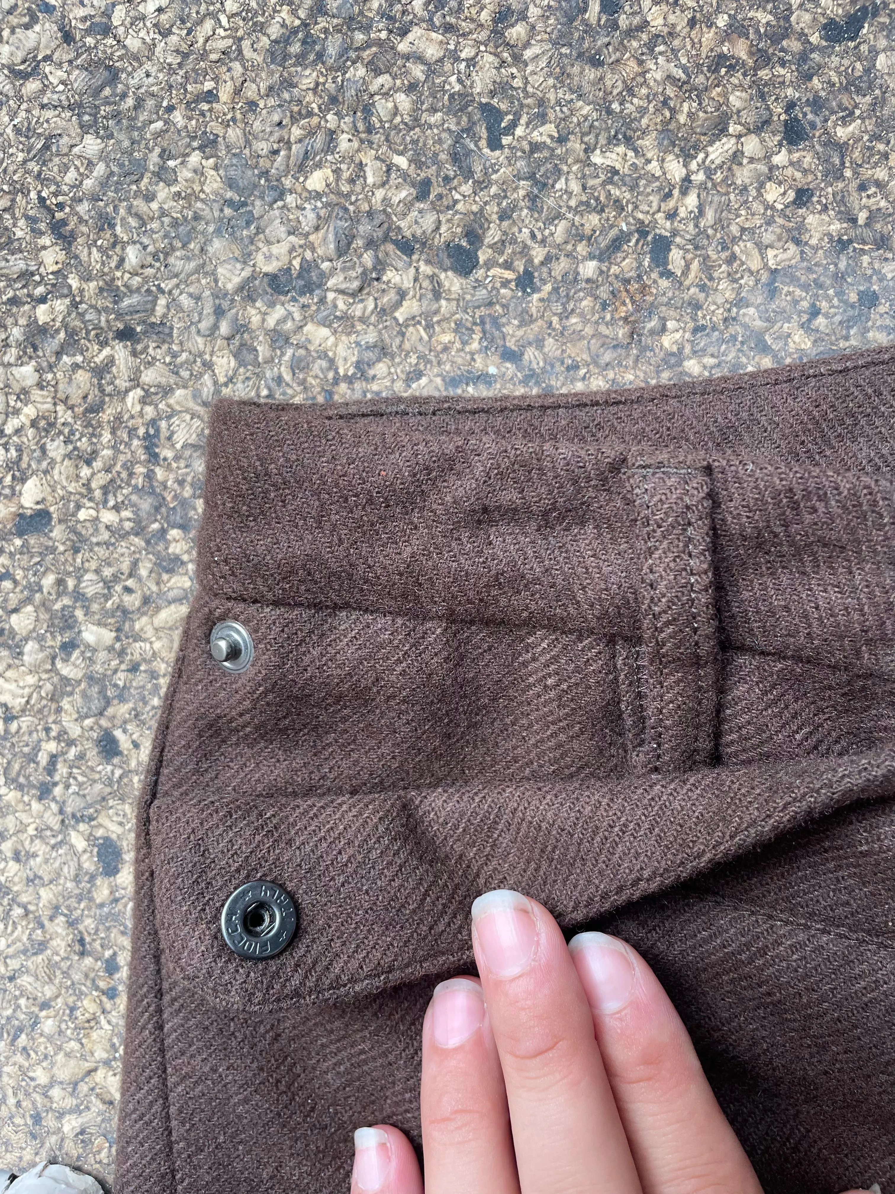 Dirk Bikkembergs 2000's wool brown straight trousers