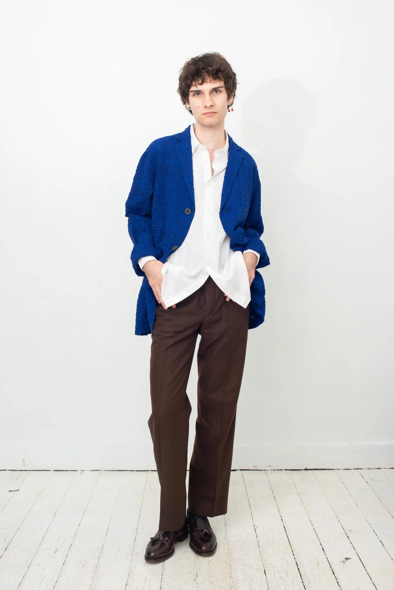 Dirk Bikkembergs 2000's wool brown straight trousers