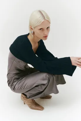 Echo Knitted Shrug - Ink