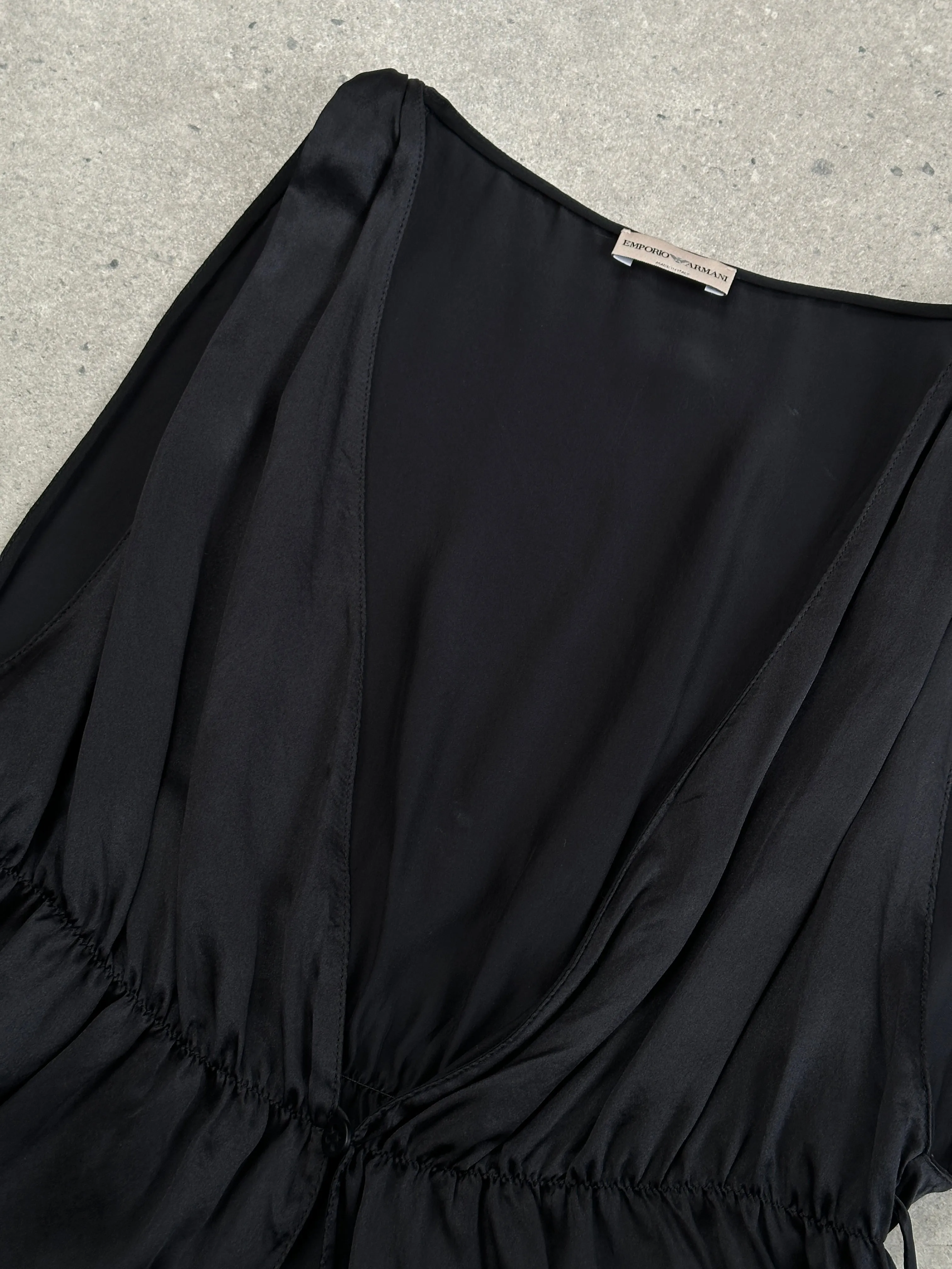 Emporio Armani Pure Silk Ruched Top - S/M