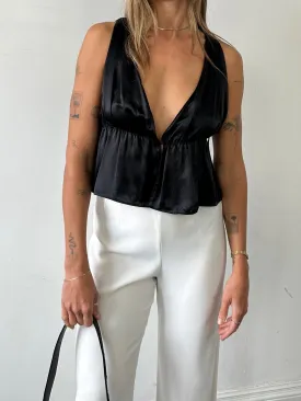 Emporio Armani Pure Silk Ruched Top - S/M