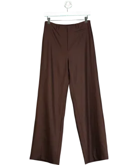 Fabrique Brown Gal Trousers In Fine Wool UK S