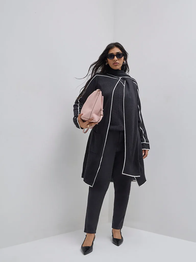Gia Black Knitted Shrug