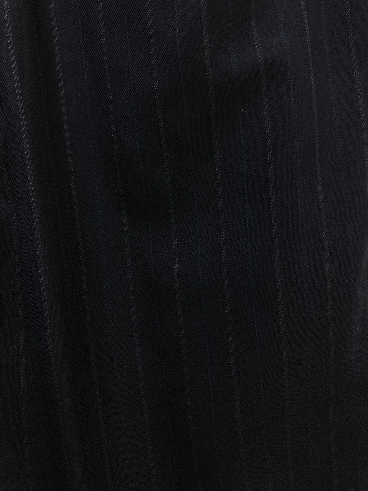 Gianni Versace black dark navy striped wool pleated trousers