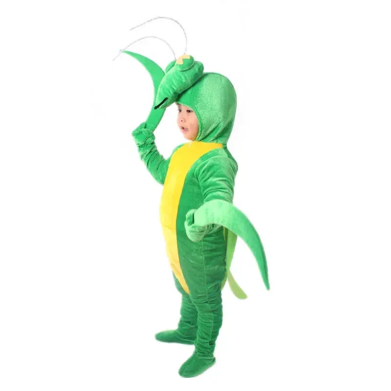 Green Mantis Praying Cosplay Halloween Animal Kid Costumes