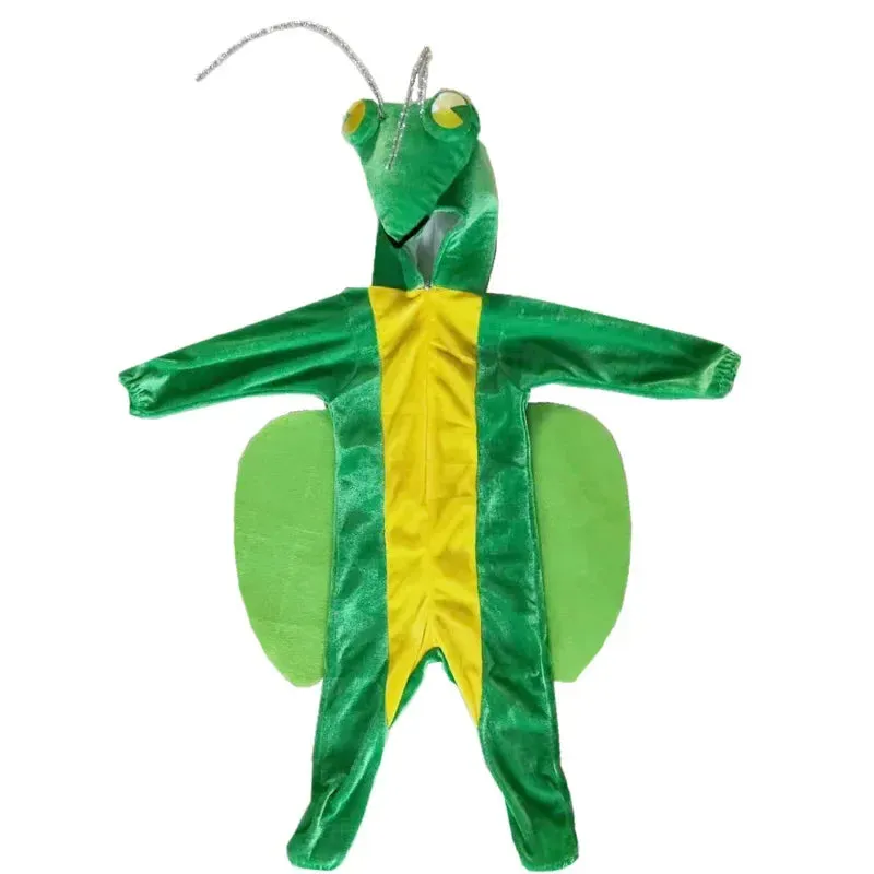 Green Mantis Praying Cosplay Halloween Animal Kid Costumes