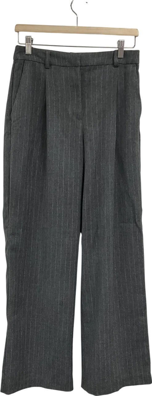 H&M Grey Tailored Wool-blend Trousers W38