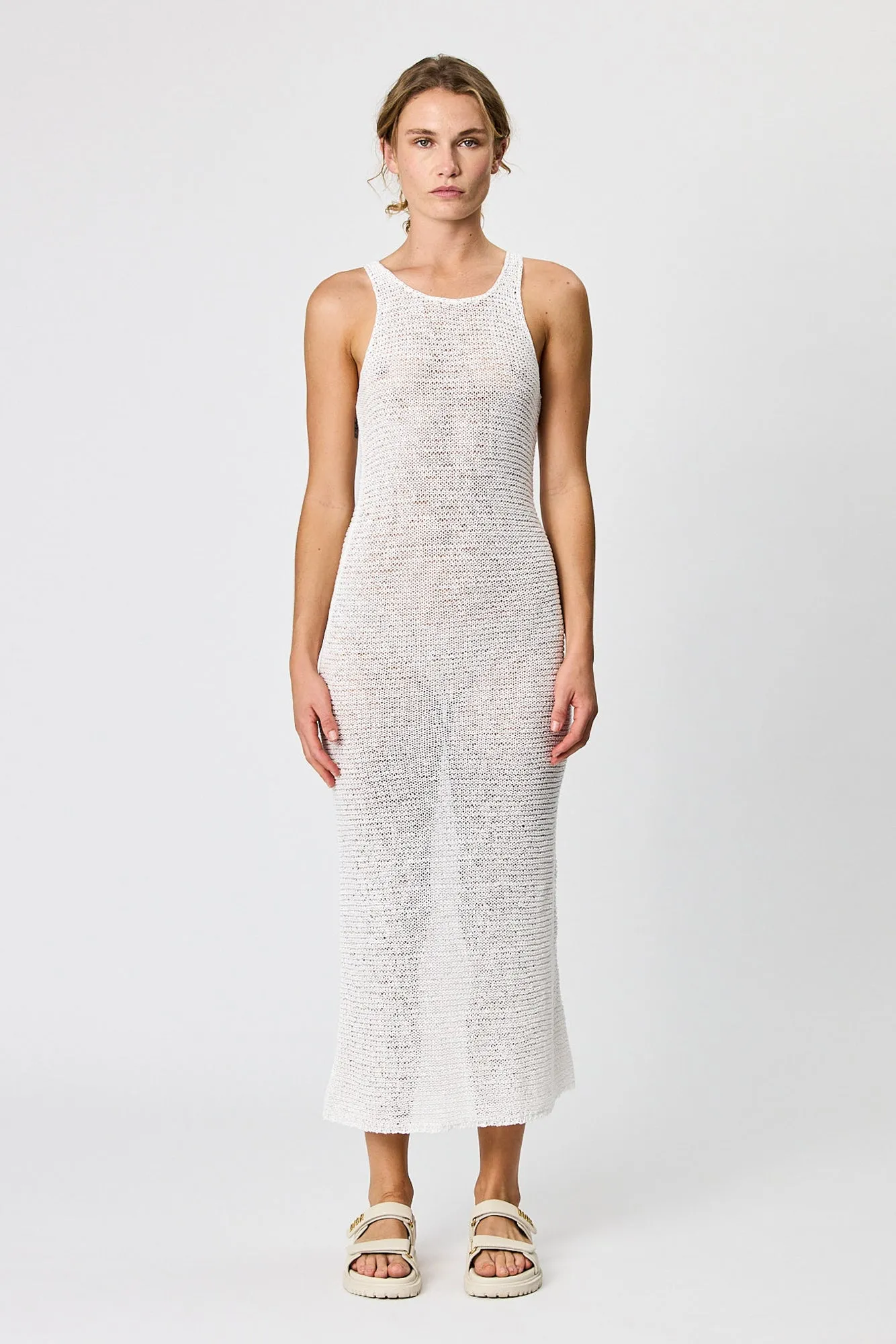 INDI DRESS - CHALK