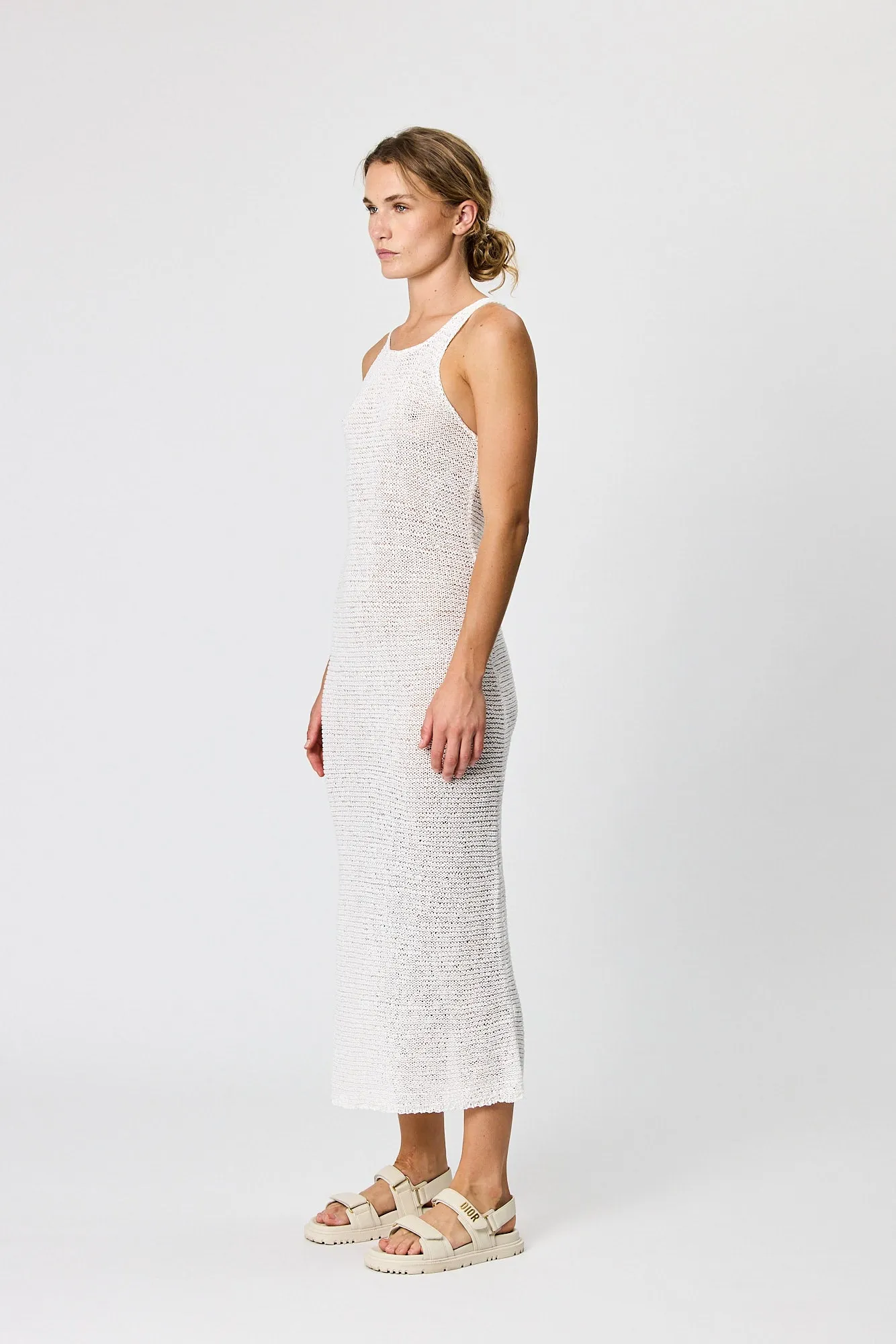 INDI DRESS - CHALK