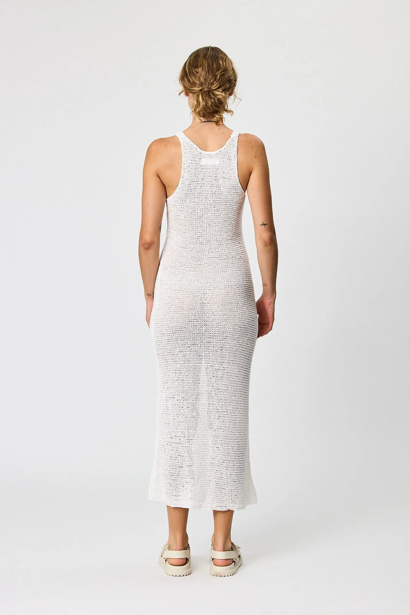 INDI DRESS - CHALK