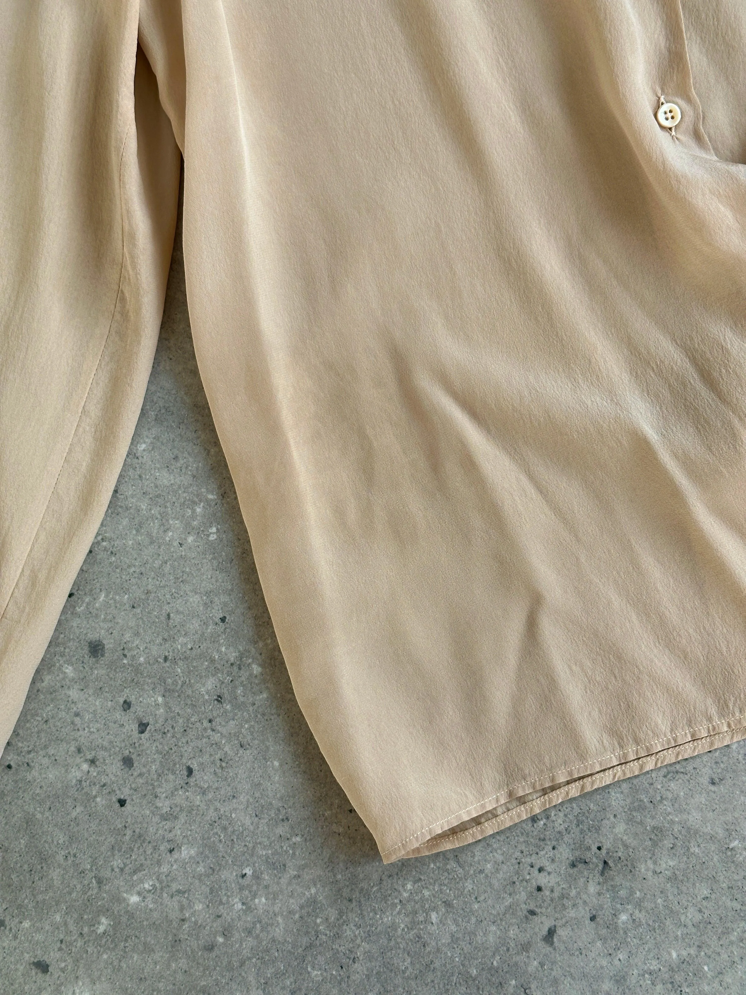Italian Vintage Pure Silk Shirt - M