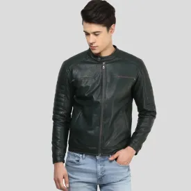 Jacob Black Biker Leather Jacket