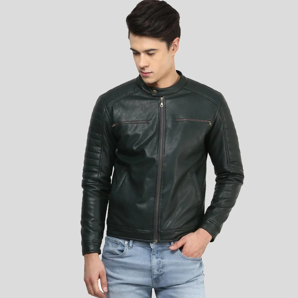 Jacob Black Biker Leather Jacket
