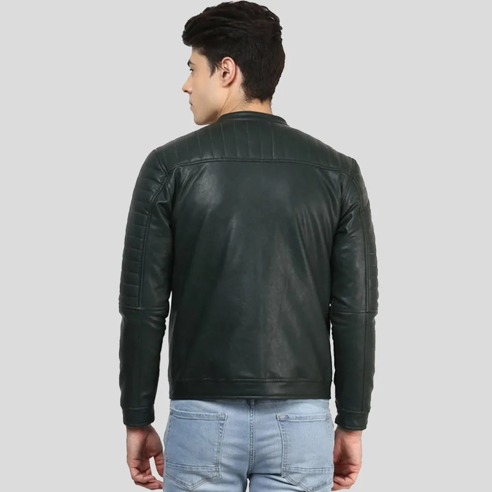 Jacob Black Biker Leather Jacket