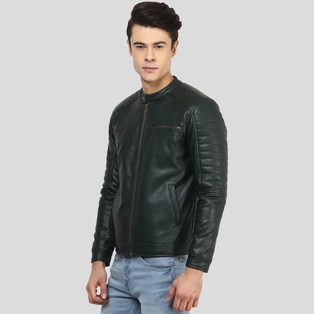 Jacob Black Biker Leather Jacket