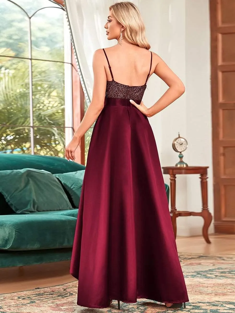 Janis | Sparkly Bodice High Low Prom Dresses for Women