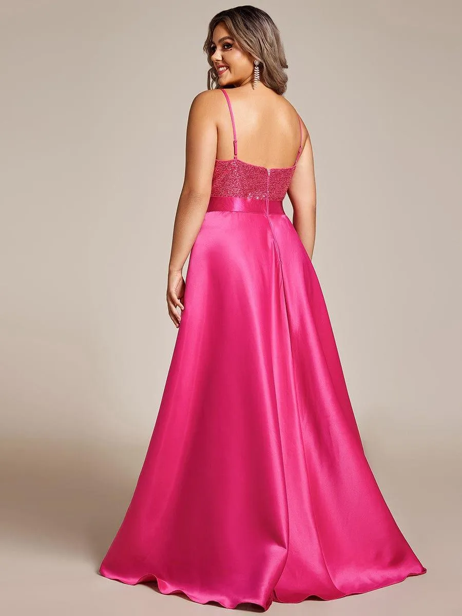 Janis | Sparkly Bodice High Low Prom Dresses for Women