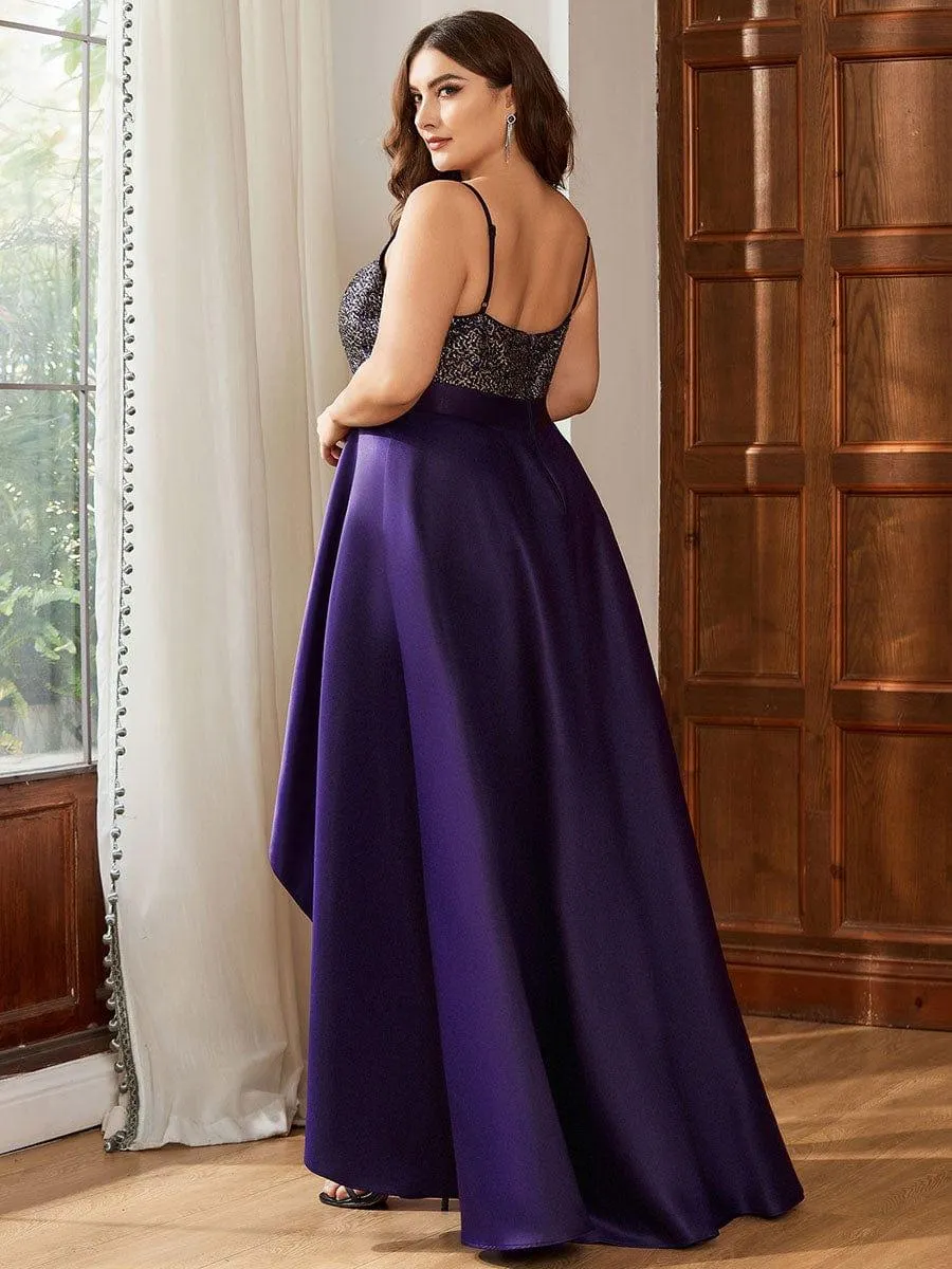 Janis | Sparkly Bodice High Low Prom Dresses for Women