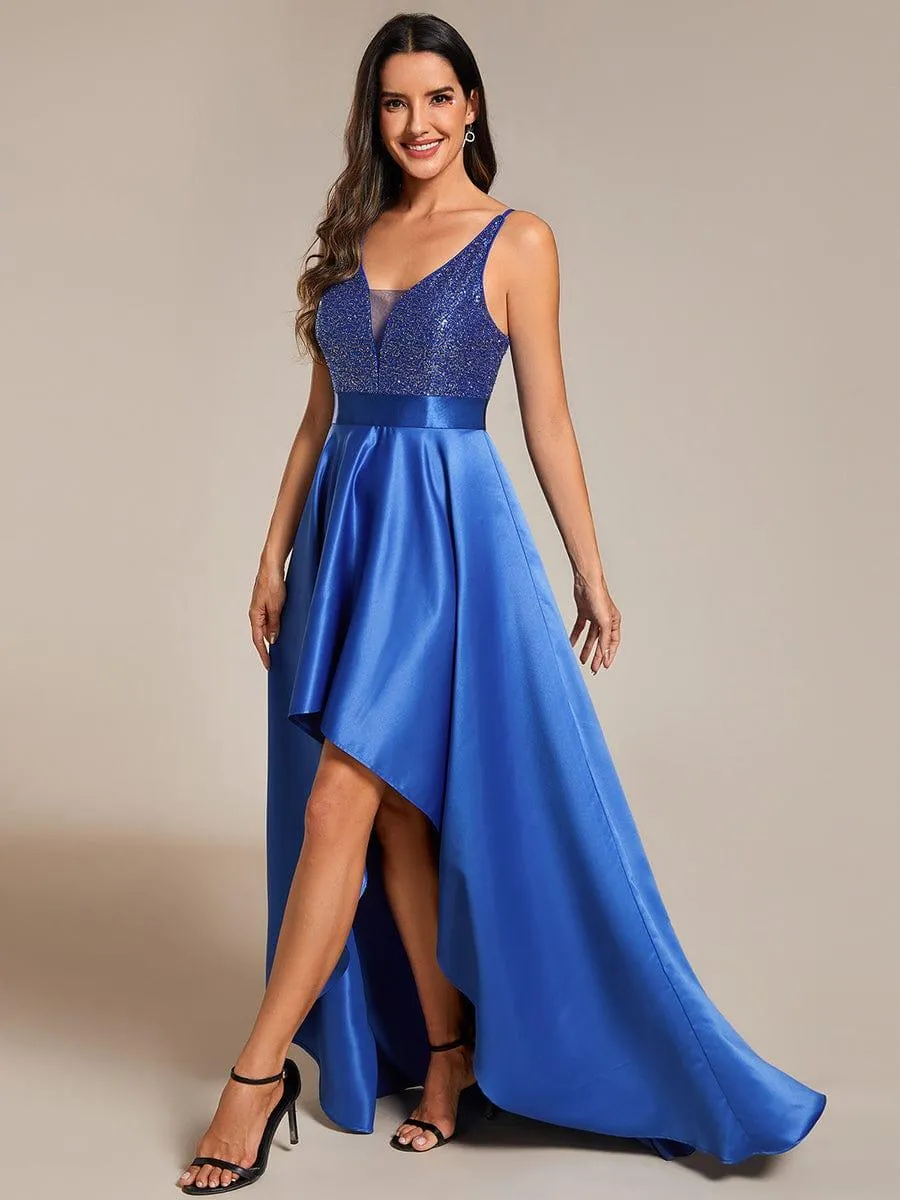 Janis | Sparkly Bodice High Low Prom Dresses for Women