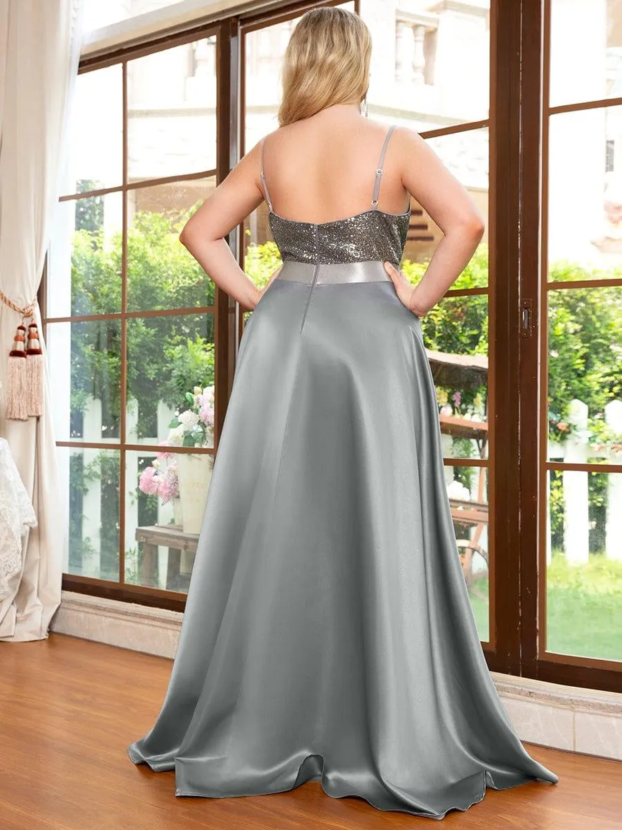 Janis | Sparkly Bodice High Low Prom Dresses for Women