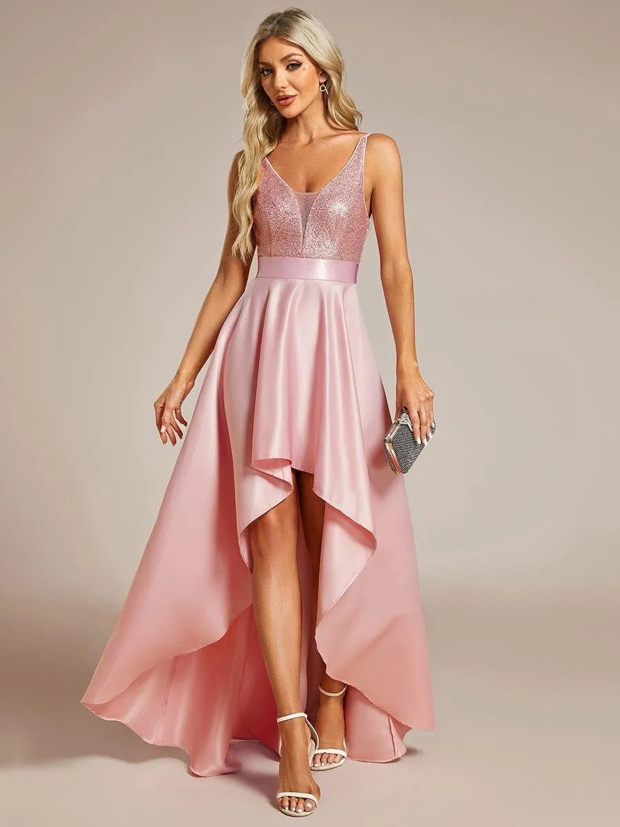 Janis | Sparkly Bodice High Low Prom Dresses for Women