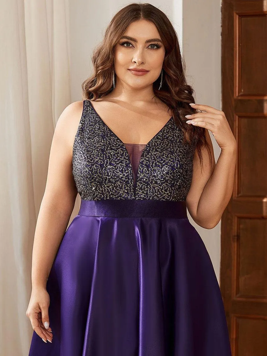 Janis | Sparkly Bodice High Low Prom Dresses for Women