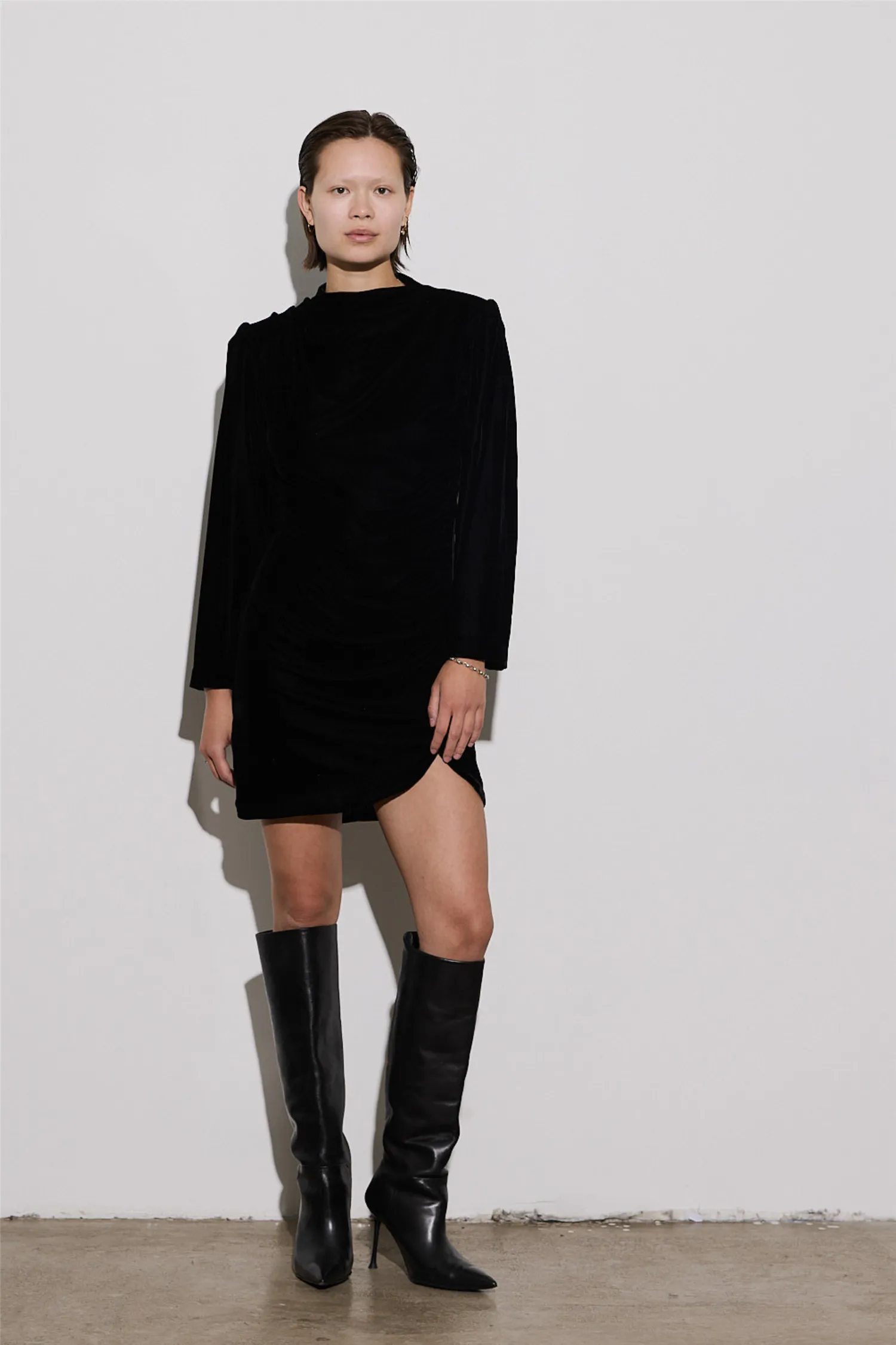 Jet Dress Velvet Black