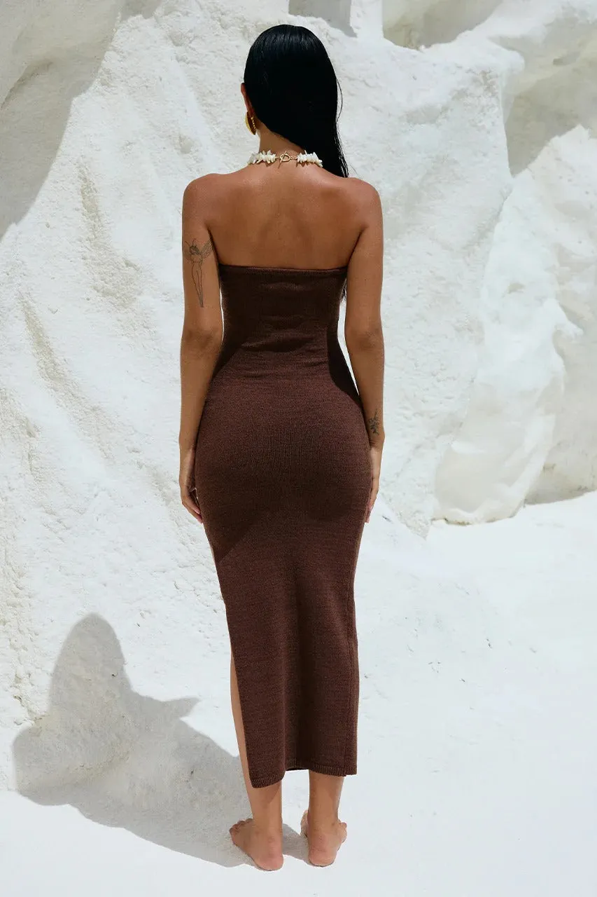 Luna Midi Dress - Espresso