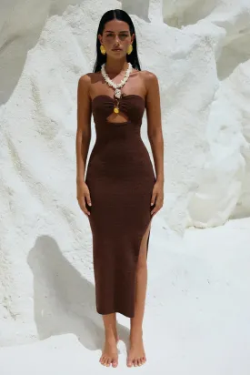 Luna Midi Dress - Espresso