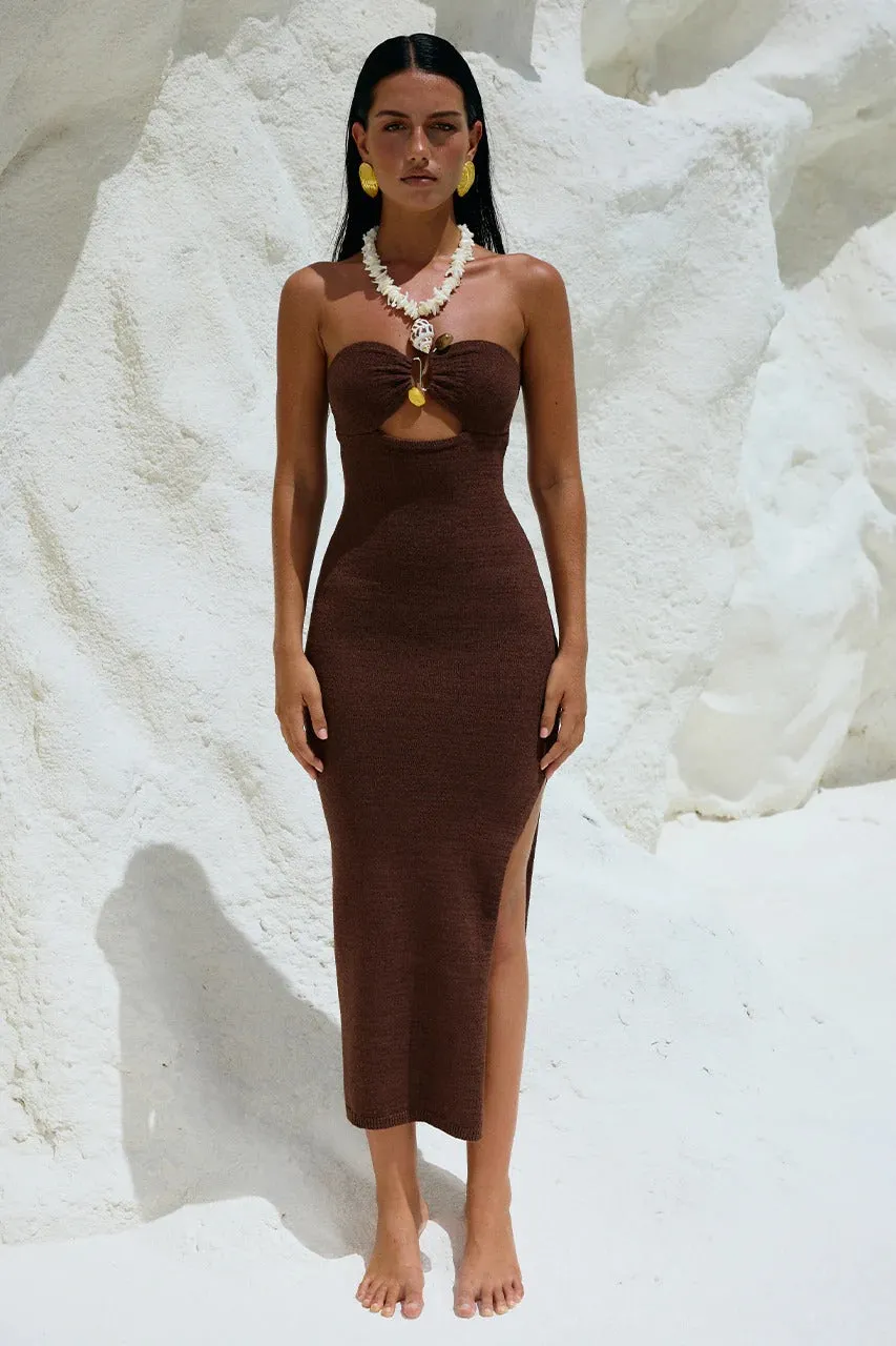 Luna Midi Dress - Espresso